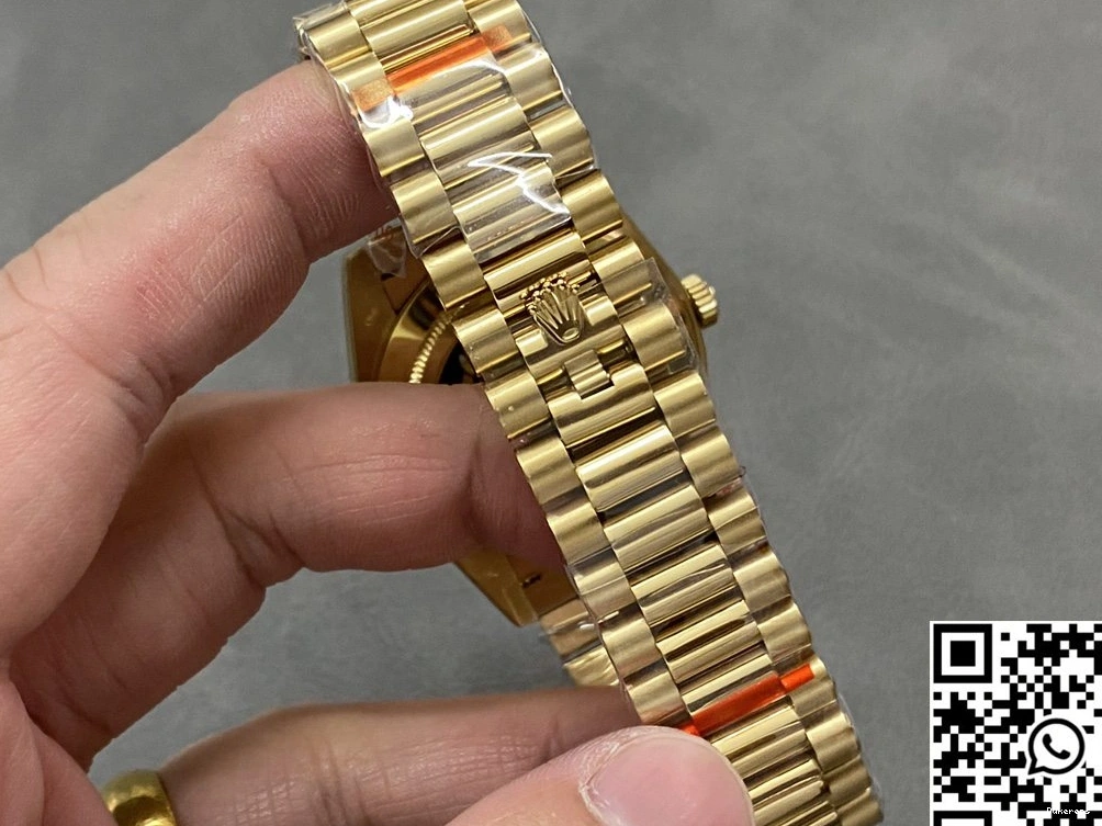 M228238-0005 Steel Rolex Day Dial Date Factory Diamond v5 Tungsten QF Hourmarker Gold 0208